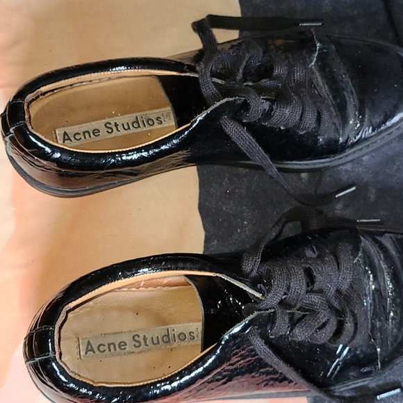Acne Studios black shoes sneakers sz 41 leather - Picture 3 of 13